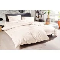 Primera Bettwäsche Uni Luxus-Satin in Gr. 135x200, 155x220 oder 200x200 cm, Satin, 2 teilig, Bettwäsche aus Baumwolle, unifarbene Bettwäsche mit Reißverschluss
