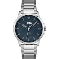 HUGO Quarzuhr #FIRST 1530186, Armbanduhr, Herrenuhr, Mineralglas, Edelstahlarmband