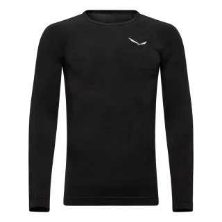SALEWA - Badia Alpine Merino Langarm Shirt Herren - Schwarz (Gr.XXL)