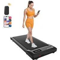 DEERRUN Laufband Walking Pad 2-in-1 Untertisch-Laufband, tragbares Gehband (1-tlg), Schreibtisch-Laufband, 1-6 km/h, 2,5 PS, Smart-App, bis 136 kg