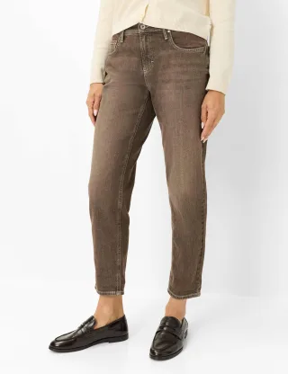 Brax Damen Five-Pocket-Hose Style MILEY S BRUNETTE, denim braun, Gr. 34