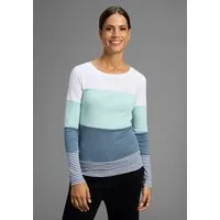 KangaROOS Longsleeve mit Langarm, figurbetonte Passform, Colourblocking-Optik