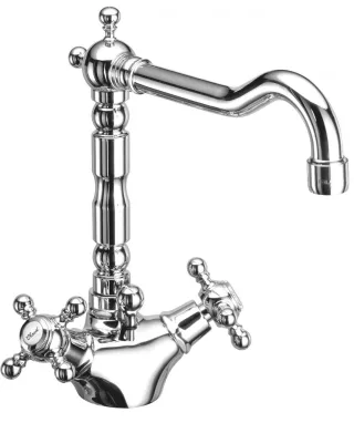 Herzbach Anais Classic Waschtischbatterie, mit Ablauf Gold, 32.454000.2.03 32.454000.2.03