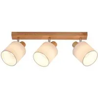 ZMH Deckenleuchte 3 Flammig E14 Deckenstrahler Vintage Deckenspot Schwenkbar, ohne Leuchtmittel, Stoffschrim Modern für Wohnzimmer Schlafzimmer Küche