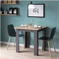 Vicco Esstisch Karlos, Goldkraft Eiche/Anthrazit, 80 x 80 cm (1-St)