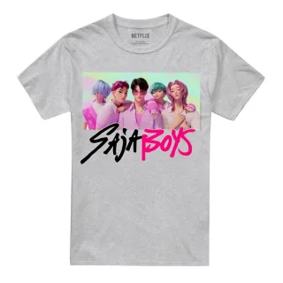 K-Pop Demon Hunters - "Saja Boys" T-Shirt für Herren/Damen Unisex (Grau meliert)
