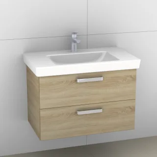 Artiqua 414 Waschtischunterschrank für Subway 2.0 717581 Castello Eiche quer NB, 414-WU2L-V68-7134-4 414-WU2L-V68-7134-426