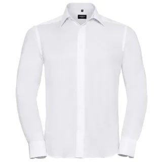 Russell Collection - "Ultimate" Hemd für Herren Langärmlig (Weiß)