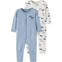Name It Schlafanzug NBMNIGHTSUIT 2P ZIP FF CAR NOOS (Packung, 2 tlg) aus Baumwolle, in Jersey-Qualität, pflegeleicht