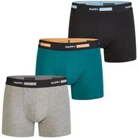 HAPPY SHORTS Retro Boxer Jersey (3-St) Boxershorts Trunks Männer