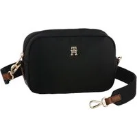 Tommy Hilfiger Mini Bag POPETTE CAMERA BAG, Damen Umhängetasche, Schultertasche mit TH-Schmuckelement