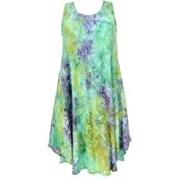 Guru-Shop Midikleid Boho Sommerkleid, luftiges Midikleid in.. alternative Bekleidung