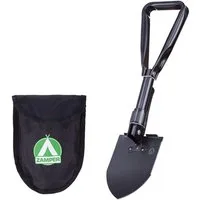 Zamper Spaten Klappspaten mit Tasche - für Outdoor Camping Survival Trekking, (Set mit Spaten und praktischer Transporttasche), Multifunktions-Klappspaten mit Spitzhacke und Säge