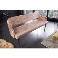 riess-ambiente Sitzbank PARIS 160cm greige / schwarz (Einzelartikel, 1-St), Esszimmer · Samt · Metall · Rückenlehne · Schlafzimmer · Retro Design