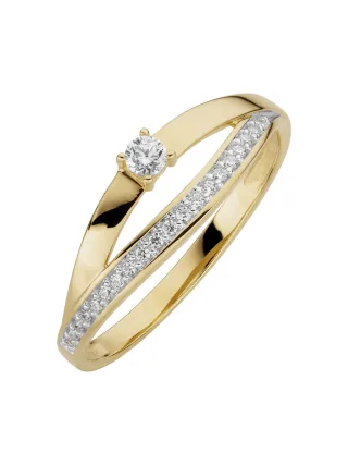Orolino Ring 333/- Gelbgold glanz synth. Zirkonia