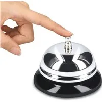 kwmobile Butterglocke Verchromte Tischklingel - 6x8,5x8,5cm - für Restaurant, Hotel & Schule,(1-tlg) Tischklingel