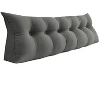 JEOBEST Rückenkissen Dreieckiges Lesekissen, Keilkissen mit Seitenfach, 1-tlg.,180cm breit, Kissen mit abnehmbarem und waschbarem Bezug