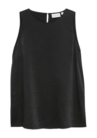 comma - Ärmelloses Blusentop schwarz - Gr. - 42
