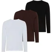 BOSS Langarmshirt longsleeve-Shirt R-Neck Classic COTTON 3pcs/pack (3-tlg) mit BOSS Logo-Schriftzug