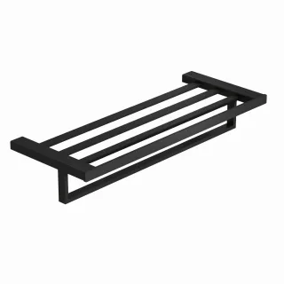 Kludi VELA C Handtuchablage mit Badetuchhalter mattschwarz, 3198939 3198939