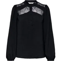 ONLY Langarmbluse ONLYOHANNA LIFE FR L/S LACE TOP WVN CS Kunstfaser, regular fit