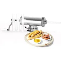 BIG-PAN Wurstfüllaufsatz 1 Kg Wurstspritze Wurstfüllmaschine Wurstmaschine, Manuell mit Saugfuß