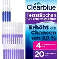 Clearblue Ovulationstest Fertilitätsmonitor Teststäbchen - 20St. + 4 Schwangerschaftstests, 1-tlg.