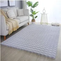 Carpettex Hochflor-Teppich Unicolor - Einfarbig, Läufer, Höhe: 25 mm, Teppich Wohnzimmer Soft Einfarbig 3D Optik flauschig Plüsch Teppich