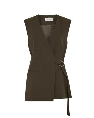 msch copenhagen - MSCHCabrie Waistcoat Forest N Mel - Gr. - XS