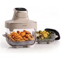 Seeger Heißluftfritteuse, 1500 W, 2,5L + 4,5L Glasbehälter