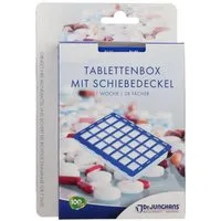 Dr. Junghans Medical GmbH Pillendose TABLETTENBOX 1 Woche 28-Fächer Schiebedeckel