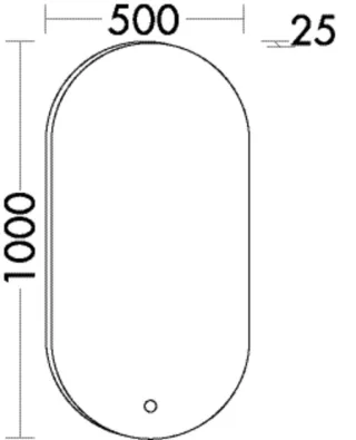 Burgbad Leuchtspiegel Lavo 2.0Lack Matt 1000x500x25 Lavo 2.0 Lack Matt, SIJH050PN632 SIJH050PN632