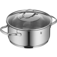 WMF Bratentopf Provence Plus, Cromargan® Edelstahl Rostfrei 18/10 (2-tlg), breiter Schüttrand, elegant, langlebig, spülmaschinengeeignet