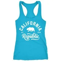 Neverless Tanktop Damen Tank-Top California Republic Racerback Neverless®