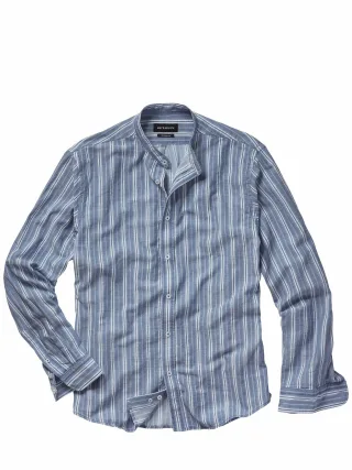 Mey & Edlich Herren Atlantikpulsschlag-Hemd Blau 100 % Baumwolle
