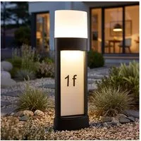 WOFI LED Außen-Wandleuchte, LED-Leuchtmittel fest verbaut, Warmweiß, Eingangslampe Außen Stehleuchte Hausnummer