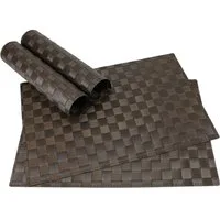 matches21 HOME & HOBBY Platzset Tischset MODERN braun 4er Tischunterlage als Tischdeko, (4-St), modernes Esstisch Platzdeckchen als abwaschbarer Tischuntersetzer