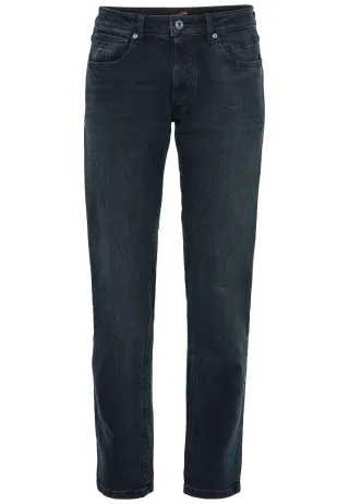 camel active - Relaxed Fit 5-Pocket Jeans mit leichten Used-Effekten night blue - Gr. - 34
