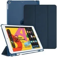 Fintie Tablet-Hülle für iPad 9. Gen 2021/8. Gen 2020/7. Gen 2019 10.2 Zoll mit Stifthalter, ultradünne leichte Case mit transparenter Rückseite & Auto Schlaf/Wach