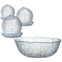 Luminarc Schüssel Luminarc Aspen Schüssel 27 cm+ Puddinteller 14,5 cm Set 7 tlg, Glas, (Spar-Set)