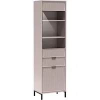 Marmex Möbel Glasvitrine LINKASTYLES 05 hoher zweitüriger Vitrinenschrank mit Schublade