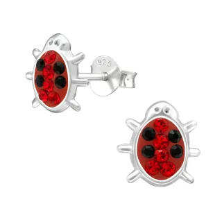 Marienk?fer Gl?cksbringer Ohrringe aus 925 Silber
