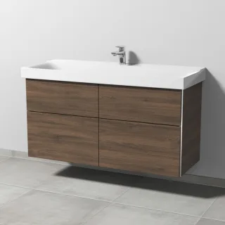 Sanipa 3way Waschtischunterbau zu Geberit Xeno2 Waschtisch mit 4 Auszügen, Eiche-Arizona BR66480