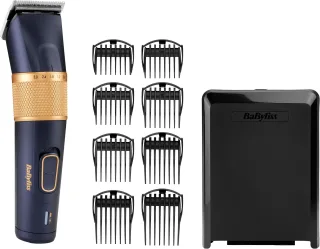 BaByliss Haarschneider "Lithium Power Haarschneider E986E mit Karbon-Titanium-Klingen" 8 Aufsätze Lithium-Ionen-Akku für lange Laufzeit, 45 Schnittlängen