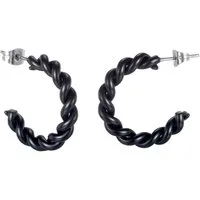 Firetti Paar Creolen Schmuck Geschenk Edelstahl Ohrschmuck Ohrringe Twist Color
