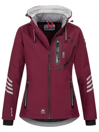 Arctic Seven Damen Softshelljacke Bordeaux-Grau