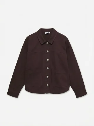 VERO MODA - VMJAMIE LS DENIM SHACKET MIX GA NOOS Windsor Wine - Gr. - S
