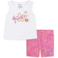 Nike Sportswear Top & Shorts NKG WILD FLOWER AOP BIKE SHORT (2-tlg) zweiteiliges Set mit Top und Shorts, für Kinder geeignet