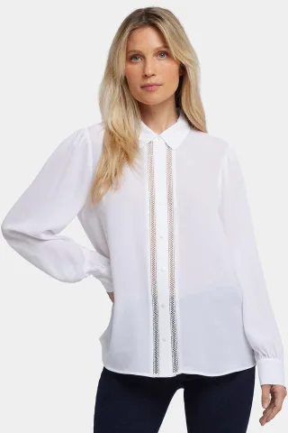 Tiffany Bluse | Optisches Weiß