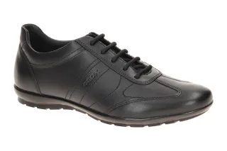 Geox U74A5B 00043 C9999 Herrenschuhe - Schwarz Echtleder - atmungsaktiv & was...